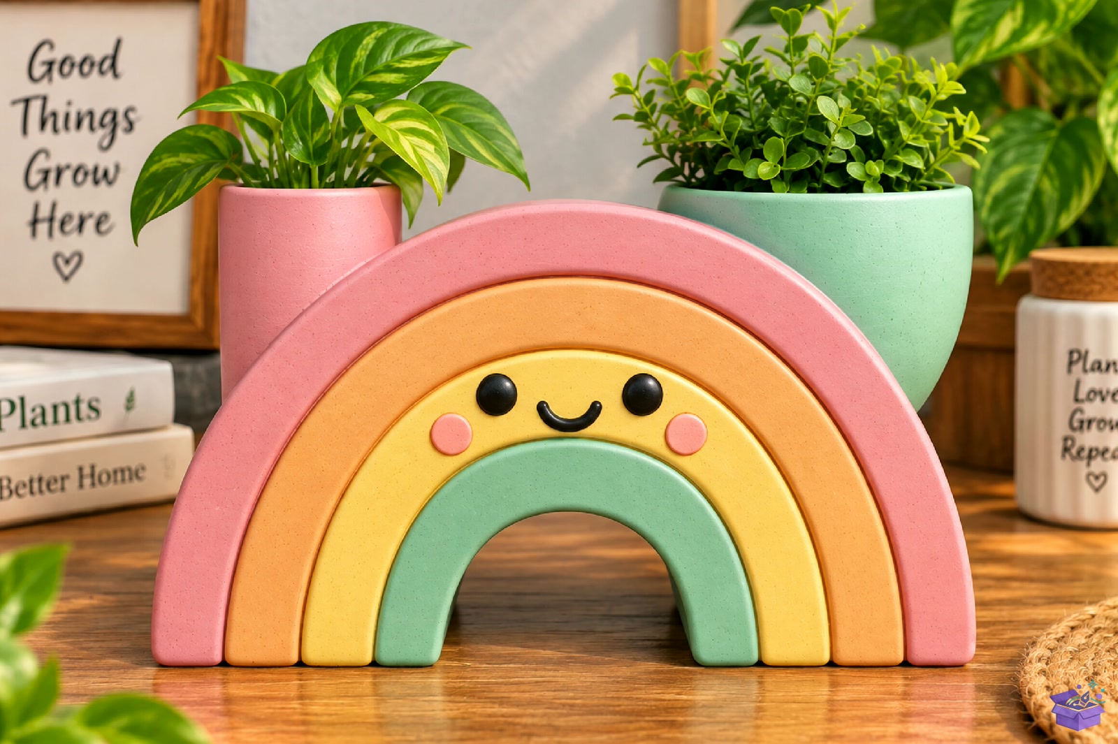 Happy Rainbow Plant Tutucu STL Model - 3D Baskı ve Model Dosyası (STL, OBJ, 3MF) - detaylı önizleme 3
