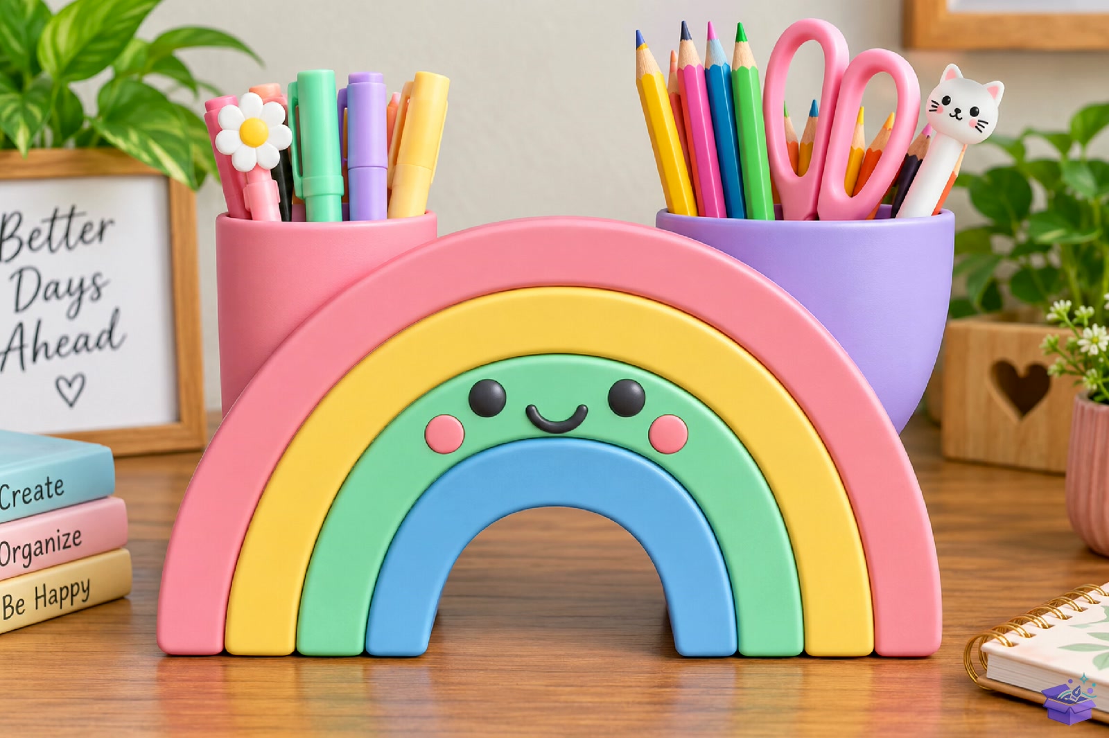 Happy Rainbow Plant Tutucu STL Model - 3D Baskı ve Model Dosyası (STL, OBJ, 3MF) - detaylı önizleme 4