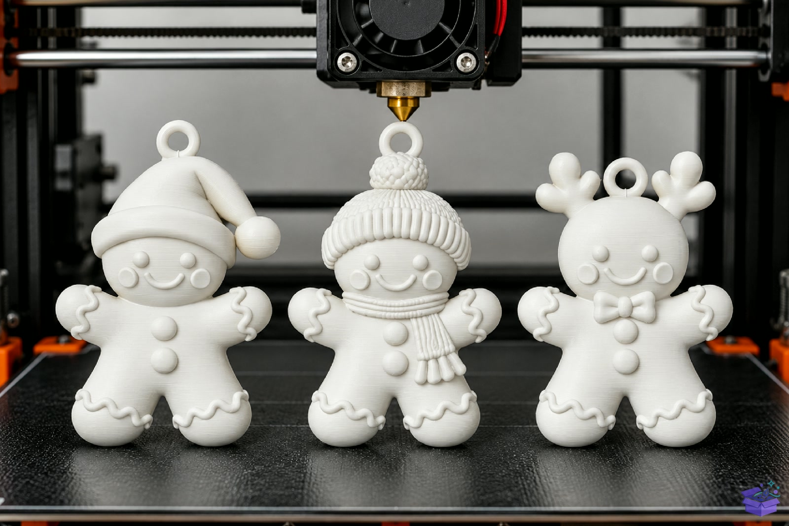 3D Baskı Yılbaşı Gingerbread Anahtarlık - 3D Baskı ve Model Dosyası (STL, OBJ, 3MF) - detaylı önizleme 4