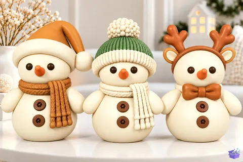3D Baskı Yılbaşı Snowman Trio STL File - 3D Baskı ve Model Dosyası (STL, OBJ, 3MF) - 3D Baskı  İndir (STL, OBJ, 3MF)