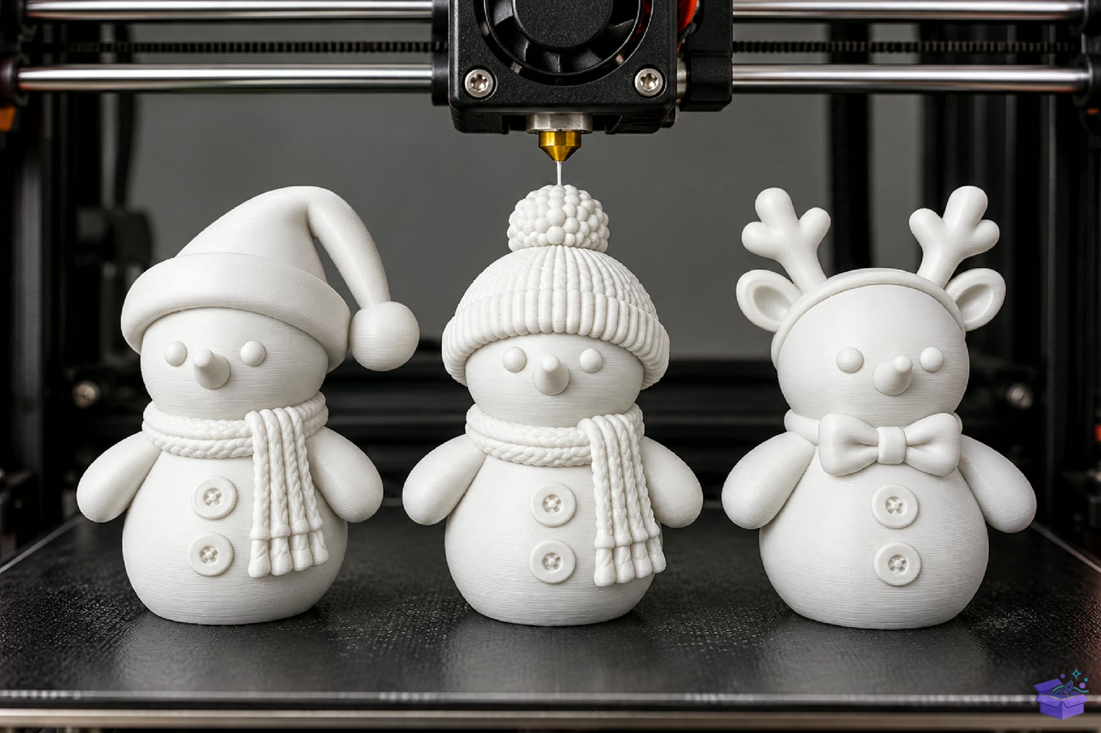 3D Baskı Yılbaşı Snowman Trio STL File - 3D Baskı ve Model Dosyası (STL, OBJ, 3MF) - detaylı önizleme 4