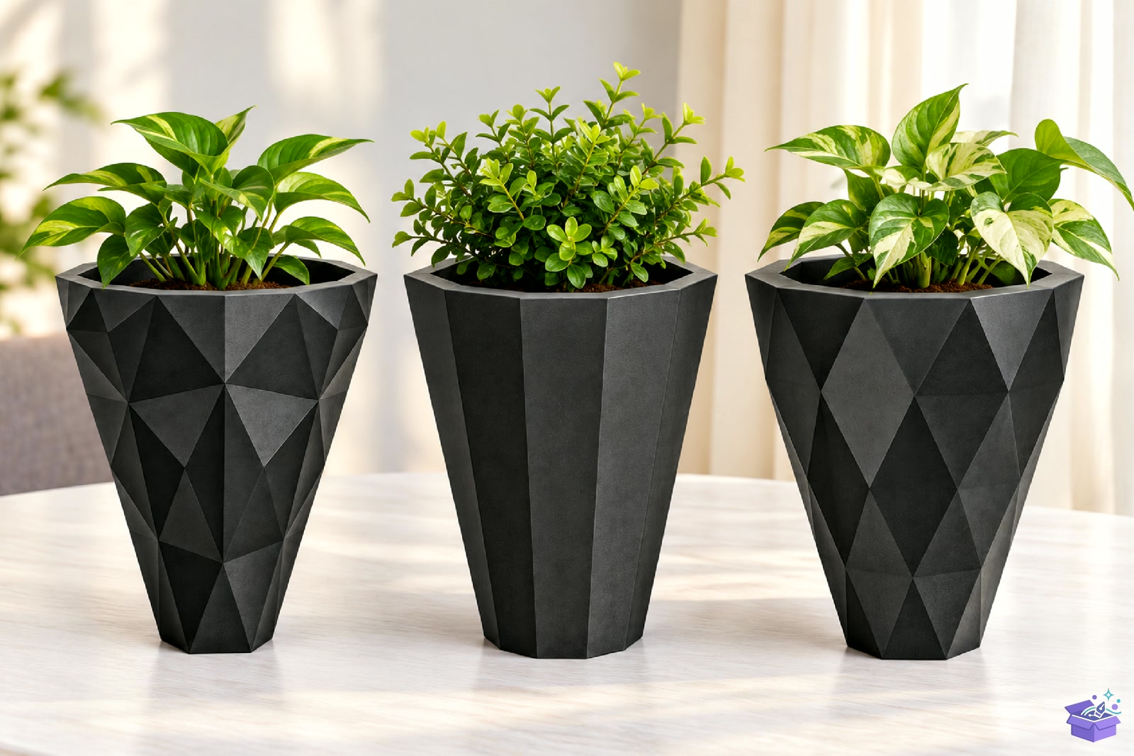 3D Baskı Geometric Saksı Tasarımı Pot STL File - 3D Baskı ve Model Dosyası (STL, OBJ, 3MF) - detaylı önizleme 2