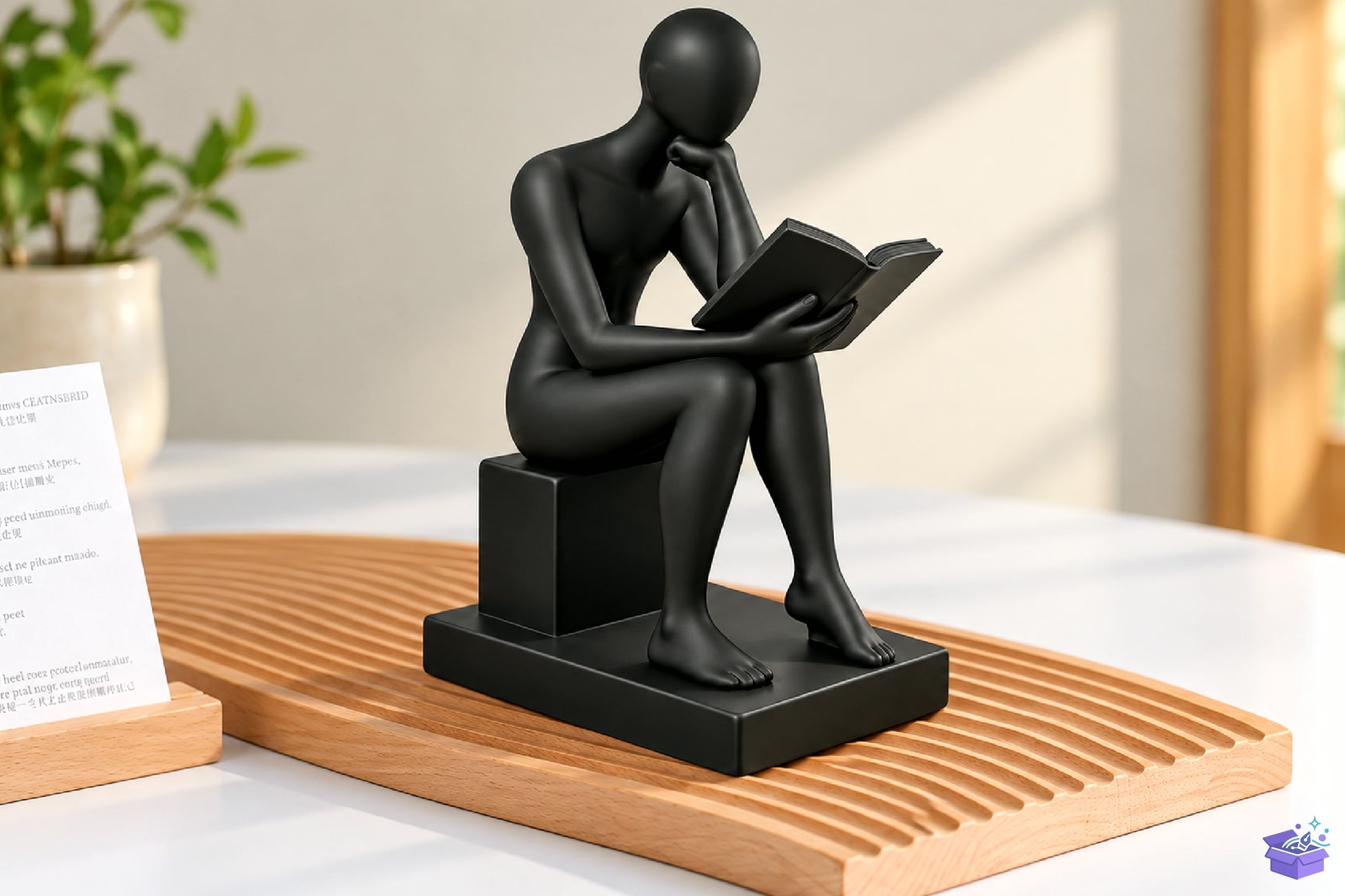 3D Baskı Reading Man Sculpture STL - 3D Baskı ve Model Dosyası (STL, OBJ, 3MF) - detaylı önizleme 2
