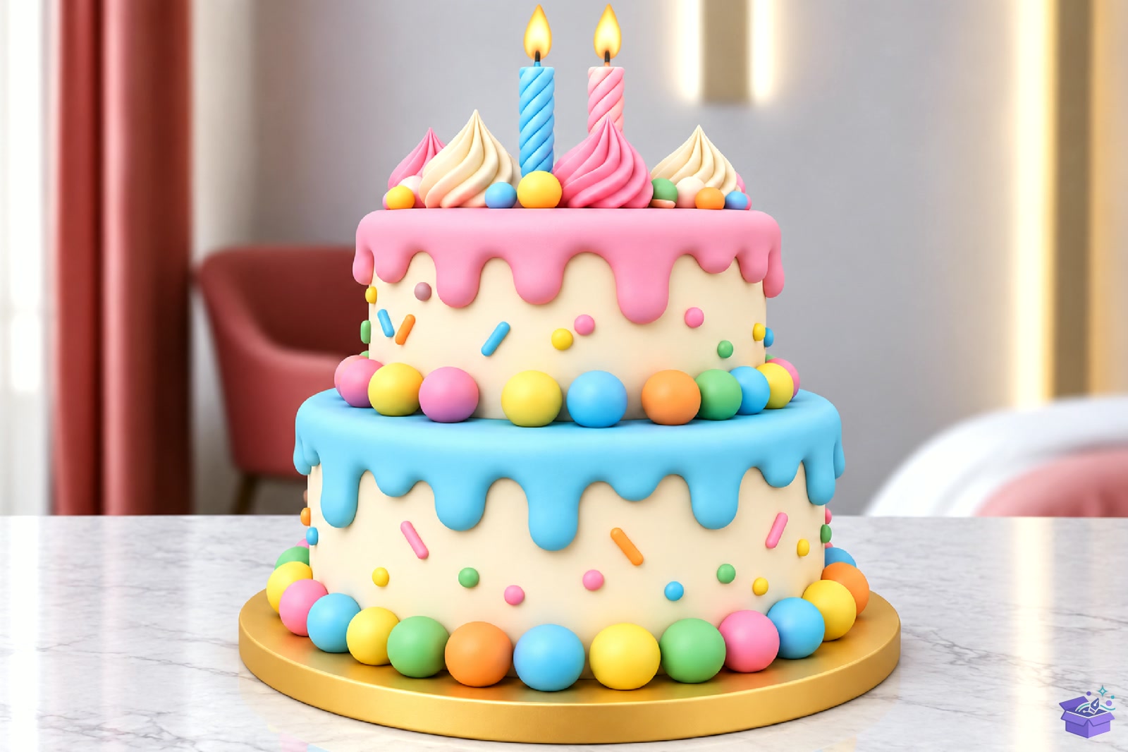 Doğum Günü Cake STL File - 3D Baskı ve Model Dosyası (STL, OBJ, 3MF) - detaylı önizleme 2