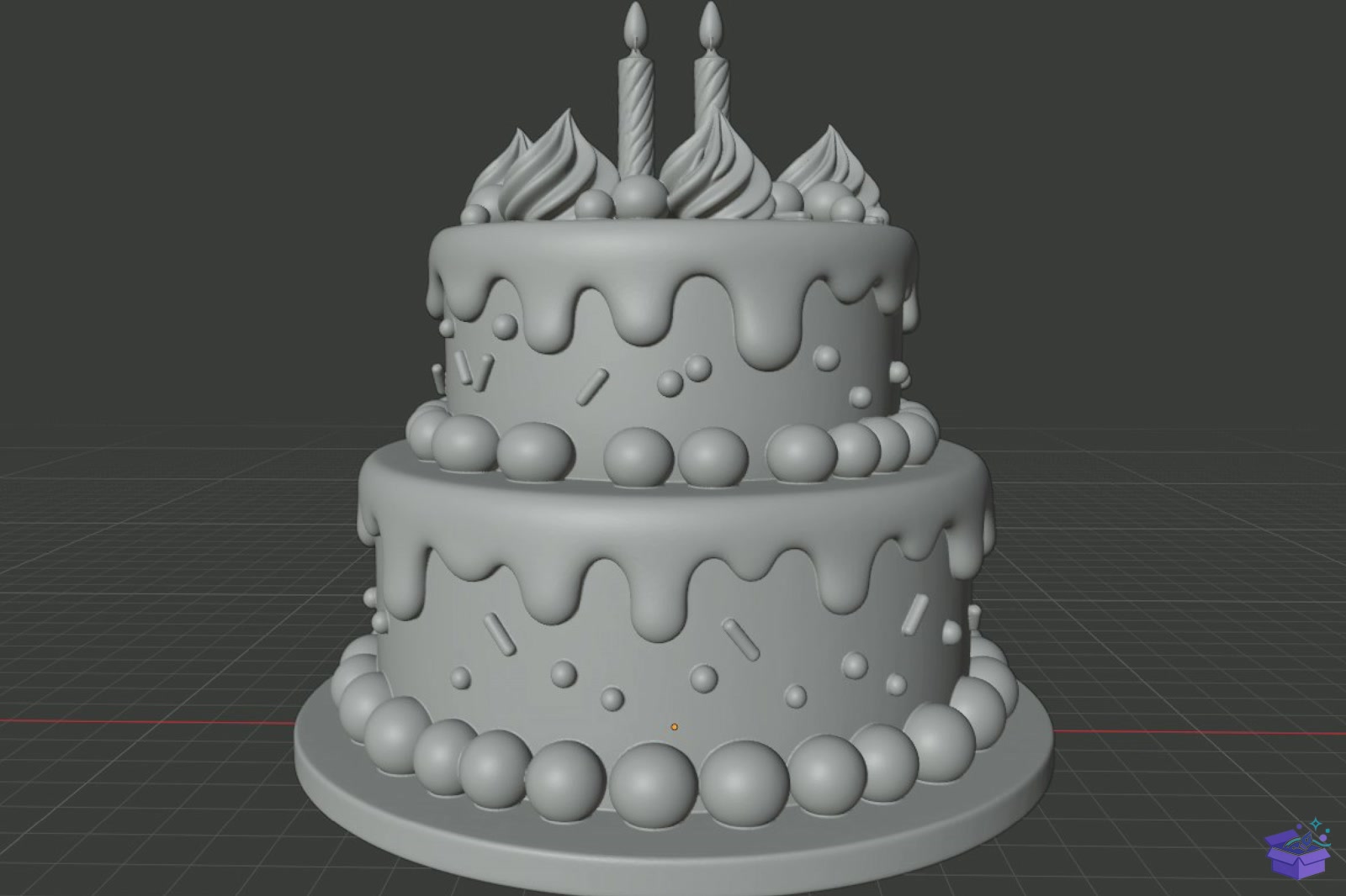 Doğum Günü Cake STL File - 3D Baskı ve Model Dosyası (STL, OBJ, 3MF) - detaylı önizleme 5
