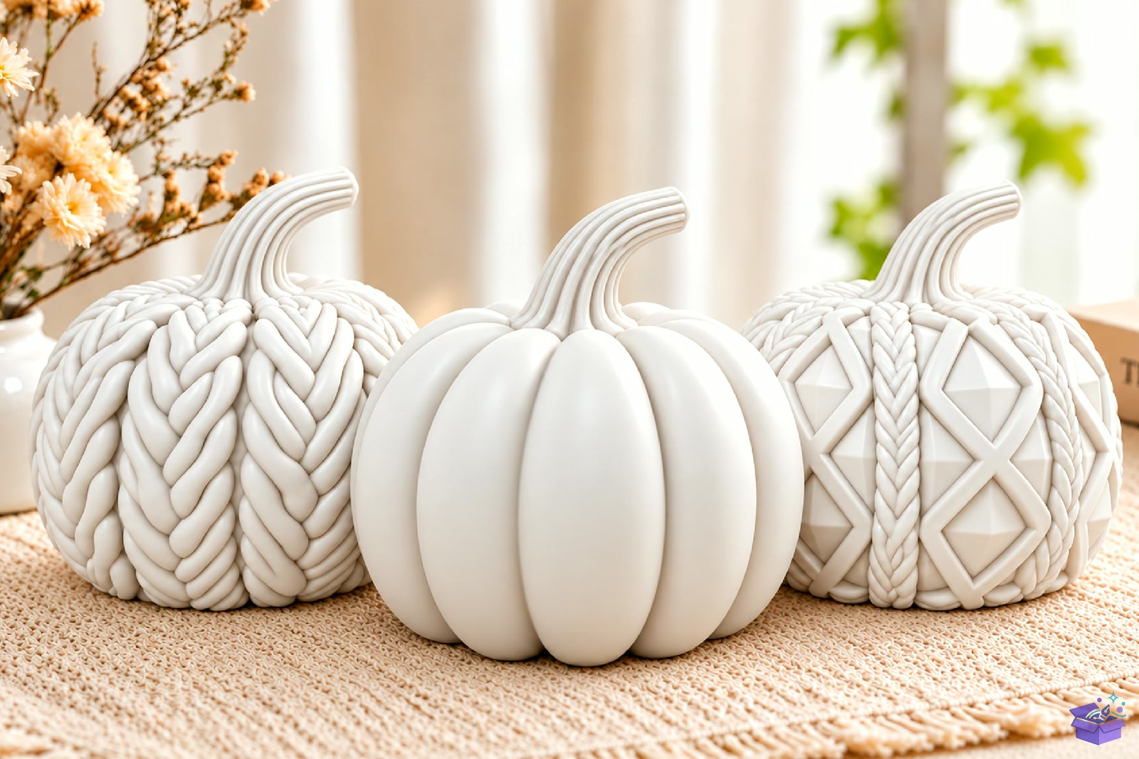 Cable Knit Pumpkin STL File - 3D Baskı ve Model Dosyası (STL, OBJ, 3MF)