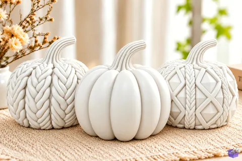 Cable Knit Pumpkin STL File - 3D Baskı ve Model Dosyası (STL, OBJ, 3MF) - 3D Baskı  İndir (STL, OBJ, 3MF)