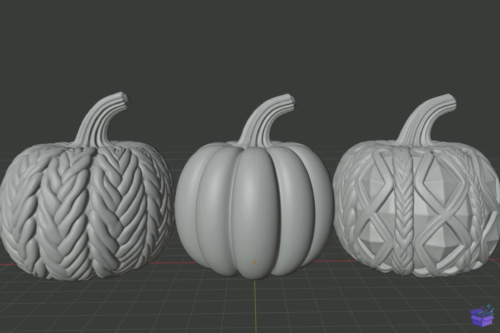 Cable Knit Pumpkin STL File - 3D Baskı ve Model Dosyası (STL, OBJ, 3MF) - detaylı önizleme 5