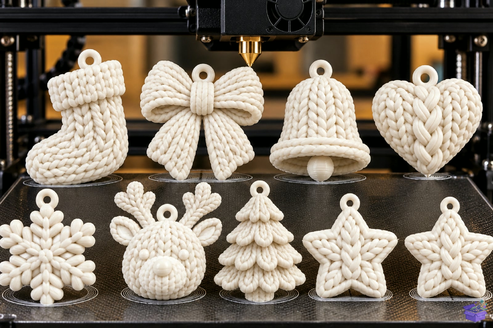 3D Knitted Yılbaşı Ağaç Süsü STL - 3D Baskı ve Model Dosyası (STL, OBJ, 3MF) - detaylı önizleme 4