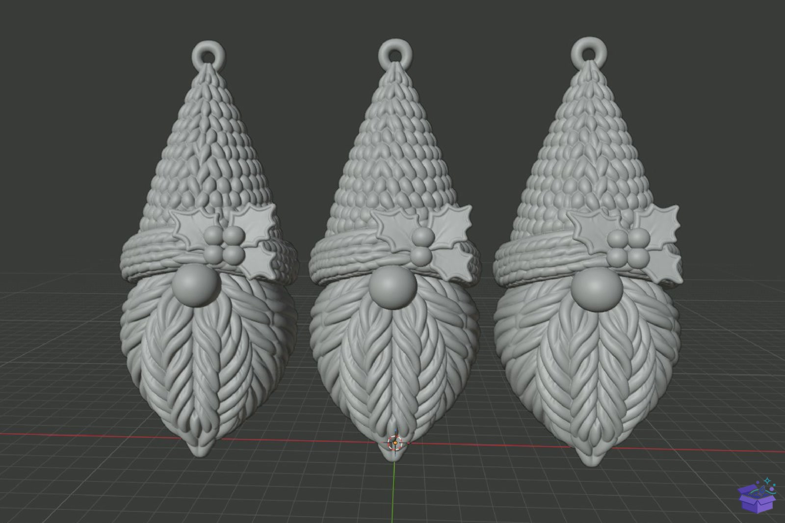 Knitted Yılbaşı Gnome STL 3D Baskı - 3D Baskı ve Model Dosyası (STL, OBJ, 3MF) - detaylı önizleme 5