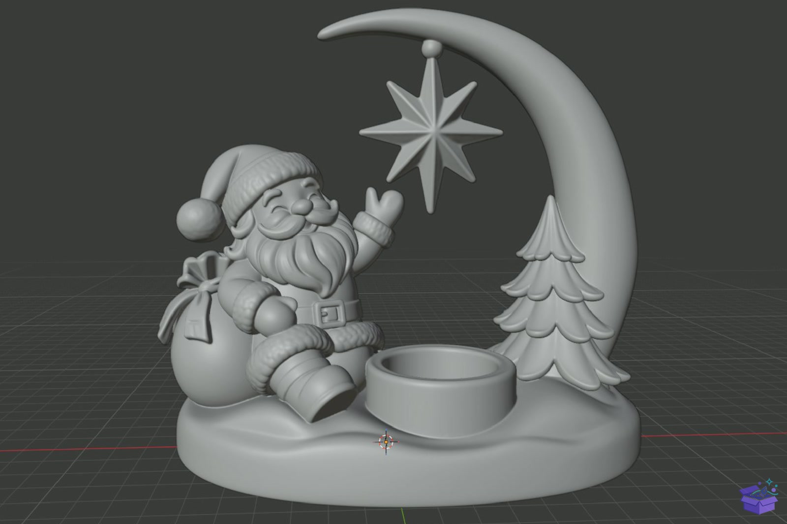 STL 3D Baskı Santa Claus Mumluk - 3D Baskı ve Model Dosyası (STL, OBJ, 3MF) - detaylı önizleme 5