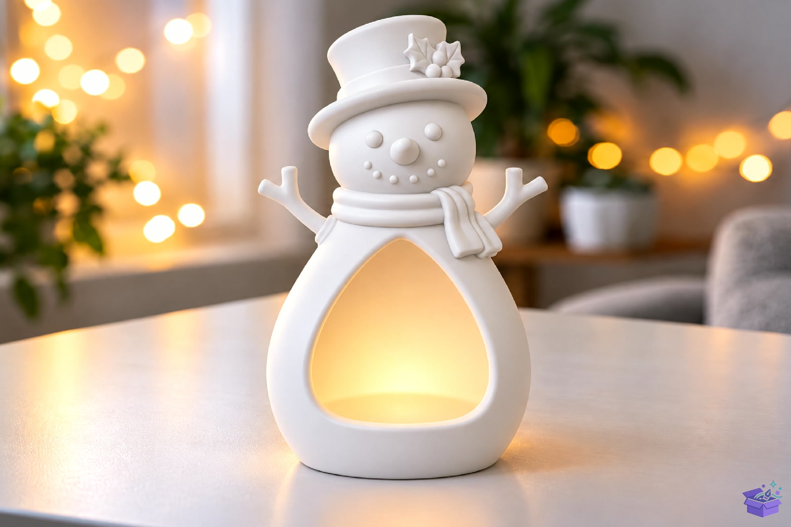 STL 3D Baskı Snowman Mumluk - 3D Baskı ve Model Dosyası (STL, OBJ, 3MF)