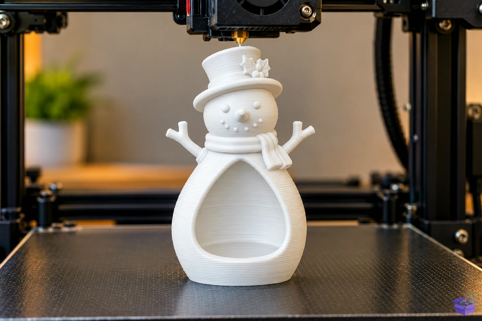 STL 3D Baskı Snowman Mumluk - 3D Baskı ve Model Dosyası (STL, OBJ, 3MF) - detaylı önizleme 4