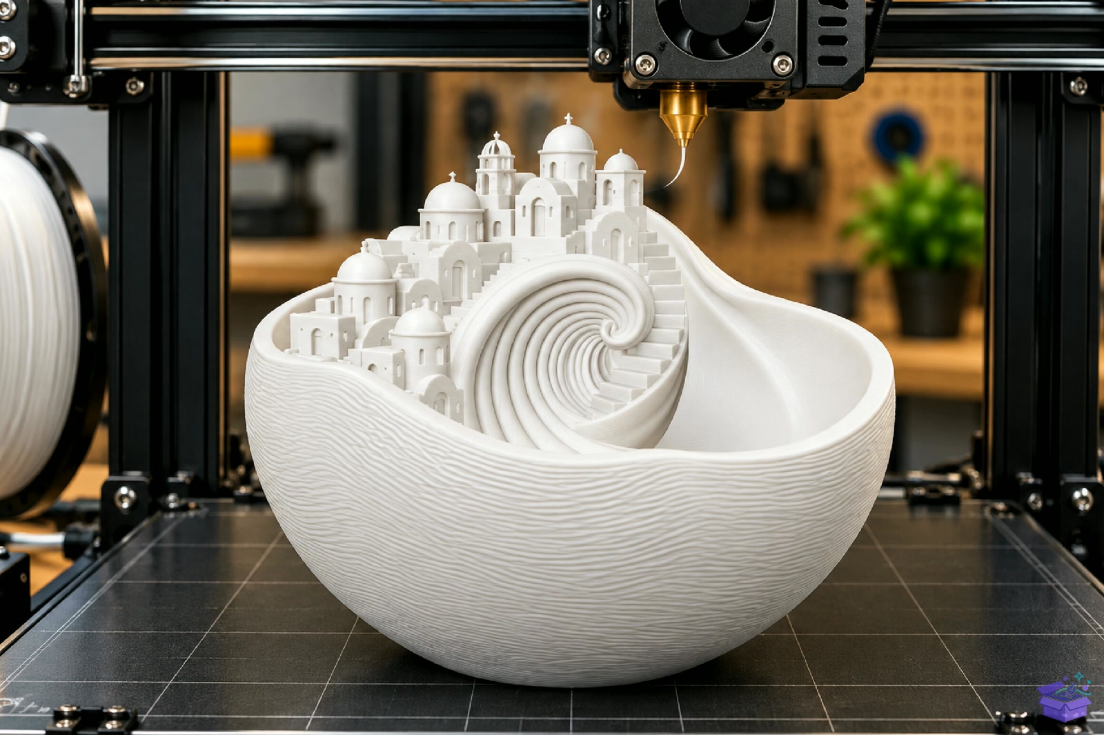 Santorini Village Bowl STL 3D Baskı - 3D Baskı ve Model Dosyası (STL, OBJ, 3MF) - detaylı önizleme 4