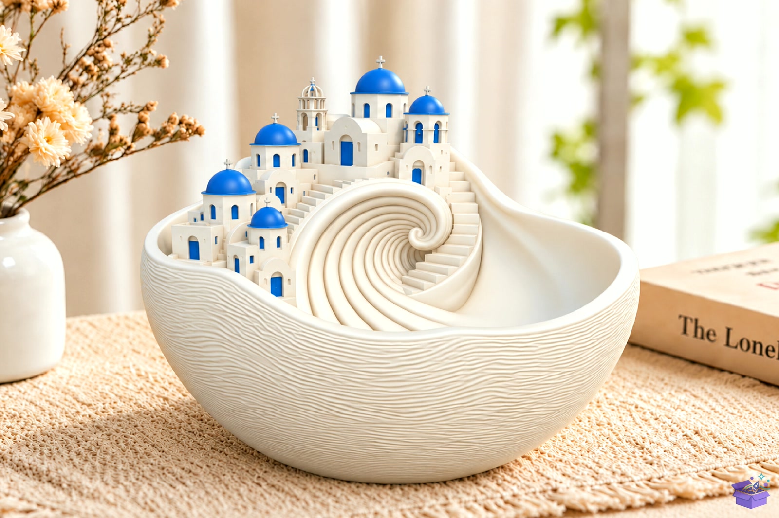 Santorini Village Bowl STL 3D Baskı - 3D Baskı ve Model Dosyası (STL, OBJ, 3MF) - detaylı önizleme 6