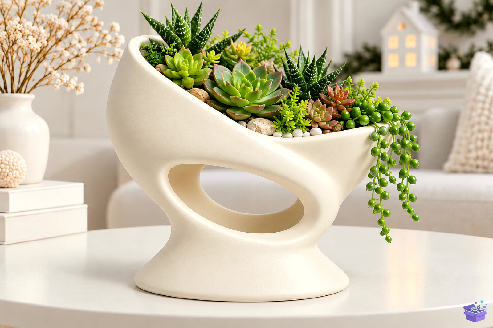 Modern Sculptural Saksı Tasarımı STL 3D Baskı - 3D Baskı ve Model Dosyası (STL, OBJ, 3MF) - detaylı önizleme 2