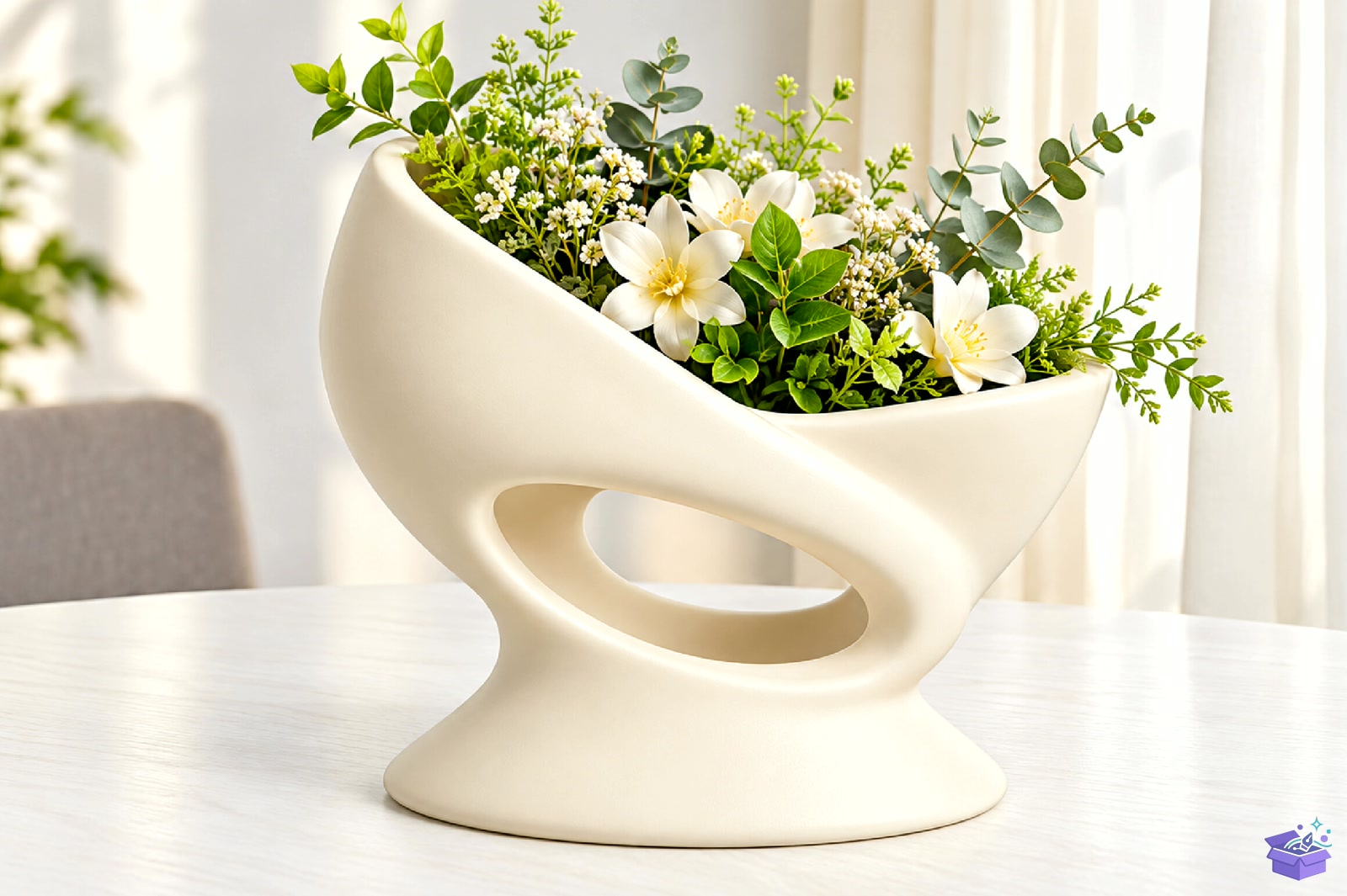 Modern Sculptural Saksı Tasarımı STL 3D Baskı - 3D Baskı ve Model Dosyası (STL, OBJ, 3MF) - detaylı önizleme 3