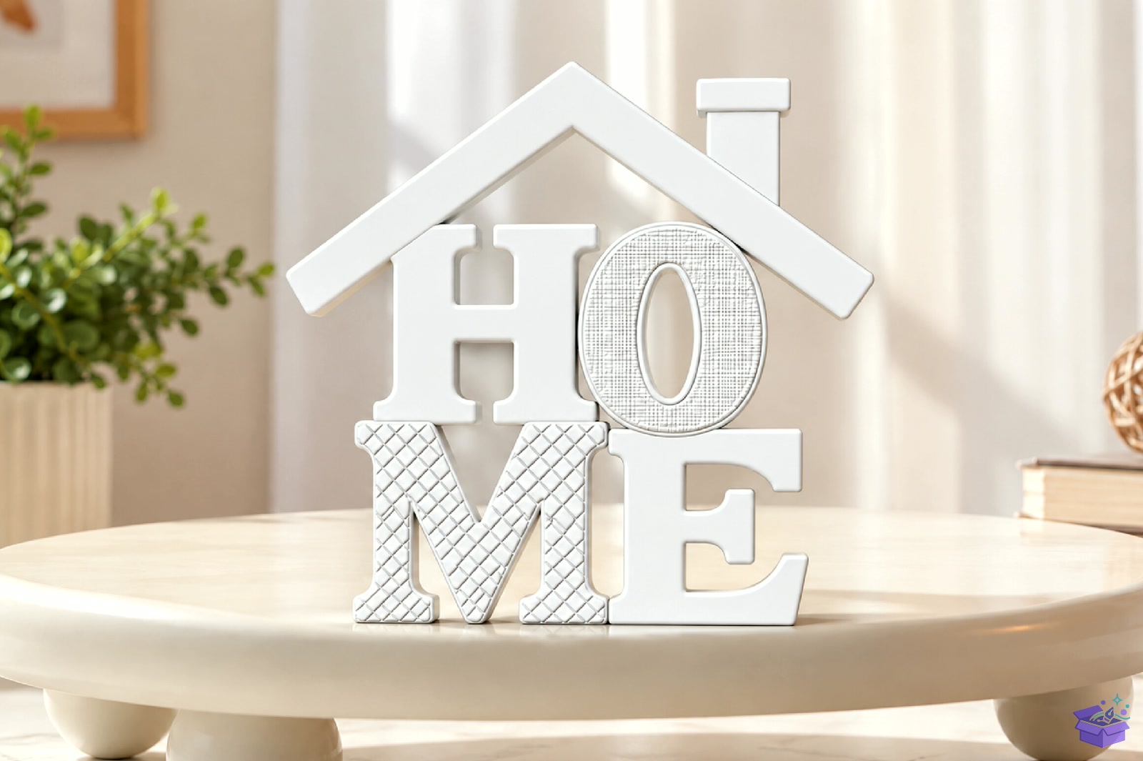 HOME Letter Sculpture STL 3D Baskı - 3D Baskı ve Model Dosyası (STL, OBJ, 3MF) - detaylı önizleme 2