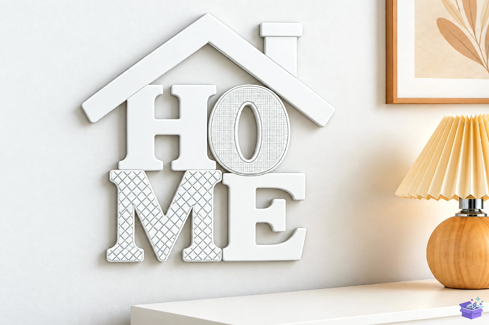 HOME Letter Sculpture STL 3D Baskı - 3D Baskı ve Model Dosyası (STL, OBJ, 3MF) - detaylı önizleme 3