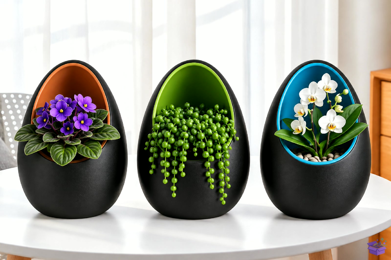 Egg Shaped Saksı Tasarımı STL 3D Baskı - 3D Baskı ve Model Dosyası (STL, OBJ, 3MF)