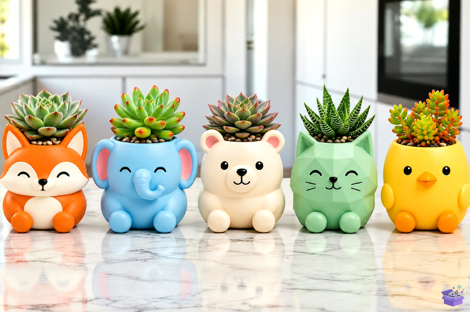 Cute Animal Saksı Tasarımı STL 3D Baskı - 3D Baskı ve Model Dosyası (STL, OBJ, 3MF) - detaylı önizleme 2