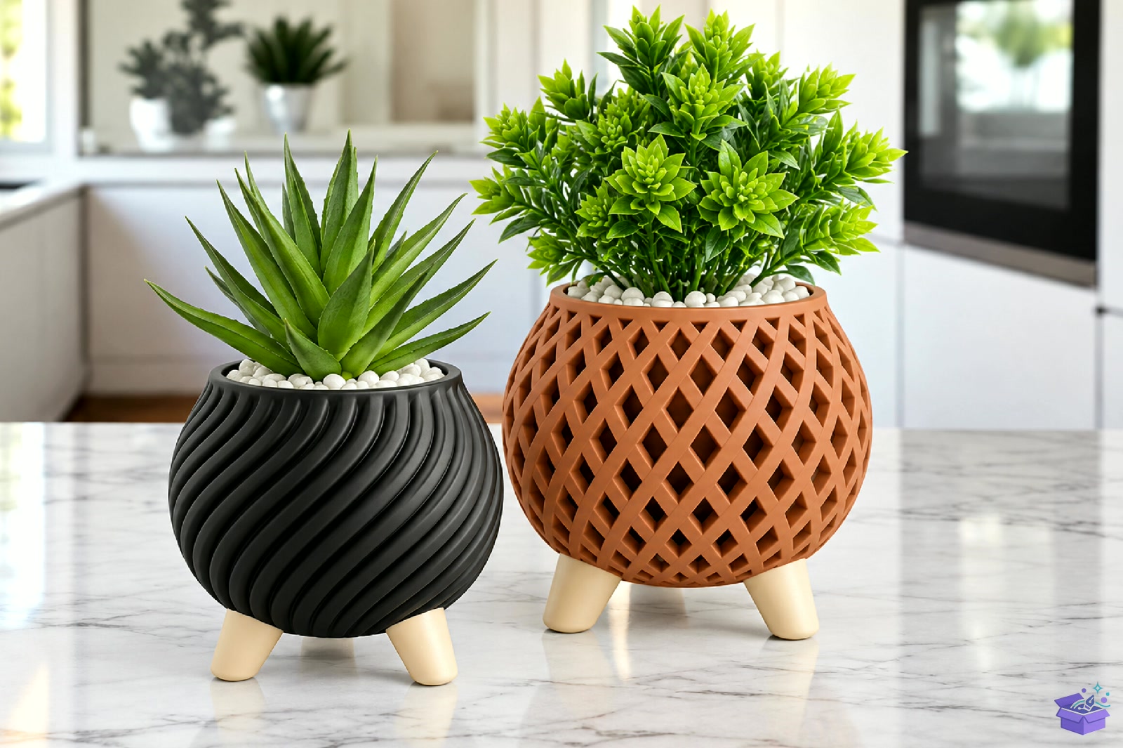 3D Printed Decorative Saksı Tasarımı Vazo Tasarımı STL - 3D Baskı ve Model Dosyası (STL, OBJ, 3MF) - detaylı önizleme 2