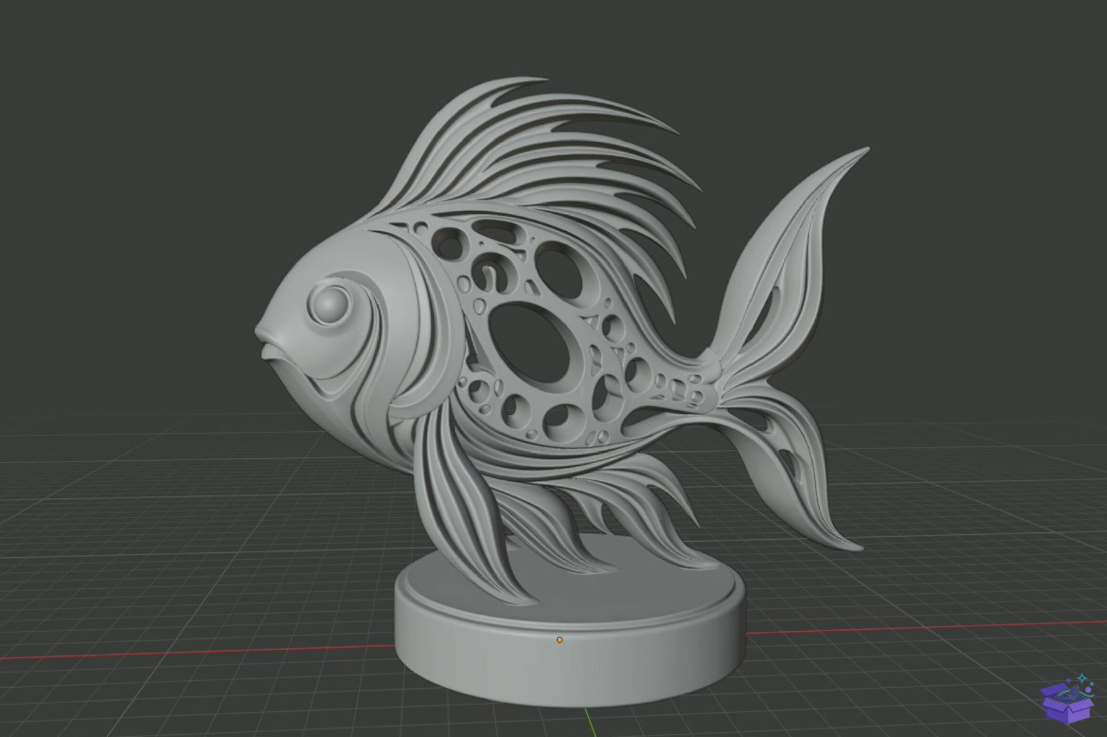 Ahşap Fish Sculpture STL 3D Baskı - 3D Baskı ve Model Dosyası (STL, OBJ, 3MF) - detaylı önizleme 5