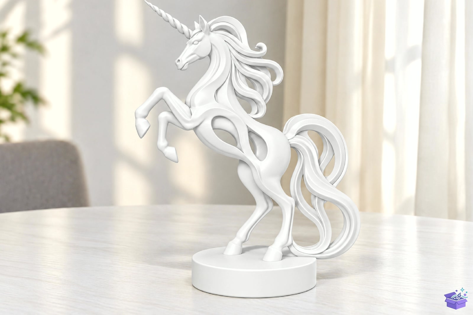 Unicorn Heykel Biblo STL 3D Baskı - 3D Baskı ve Model Dosyası (STL, OBJ, 3MF)