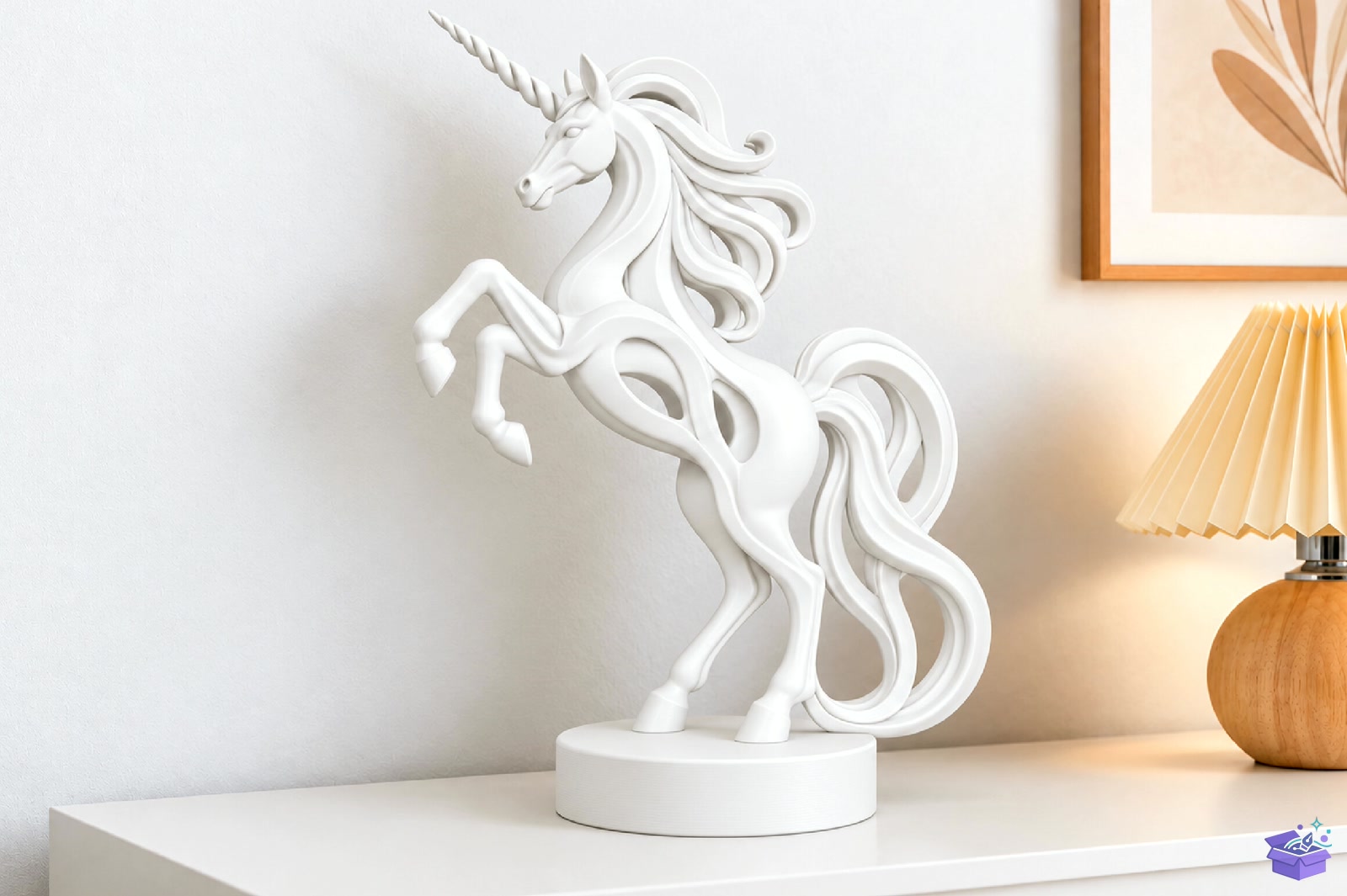 Unicorn Heykel Biblo STL 3D Baskı - 3D Baskı ve Model Dosyası (STL, OBJ, 3MF) - detaylı önizleme 2