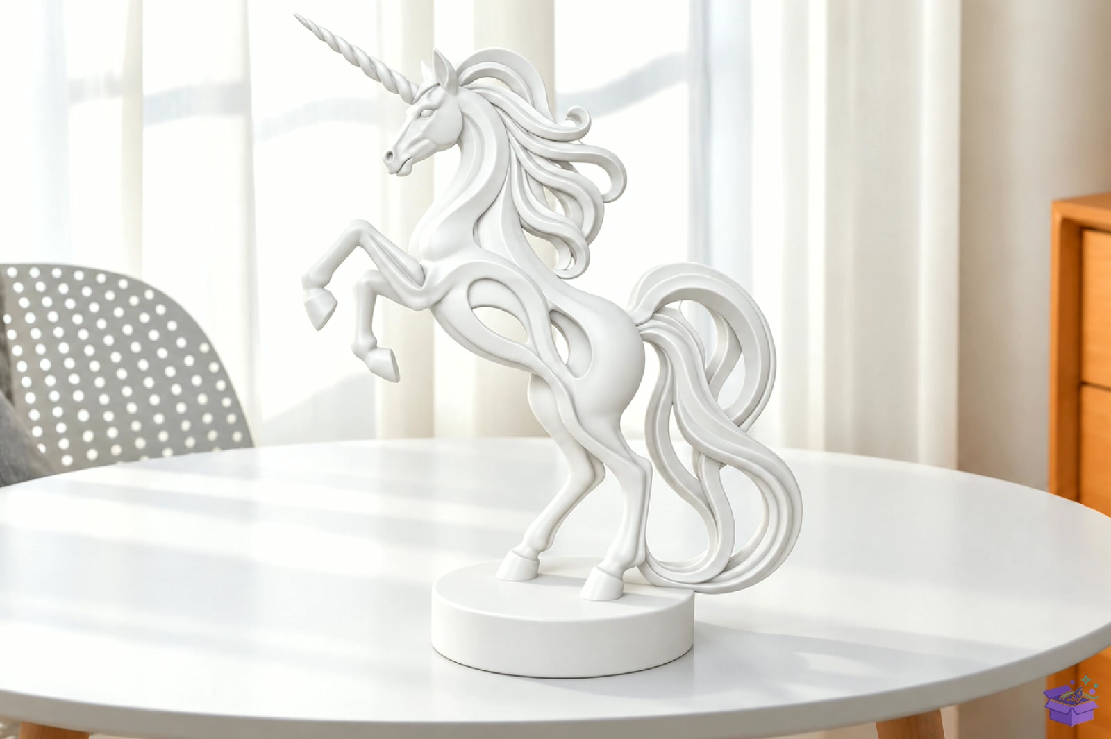 Unicorn Heykel Biblo STL 3D Baskı - 3D Baskı ve Model Dosyası (STL, OBJ, 3MF) - detaylı önizleme 3