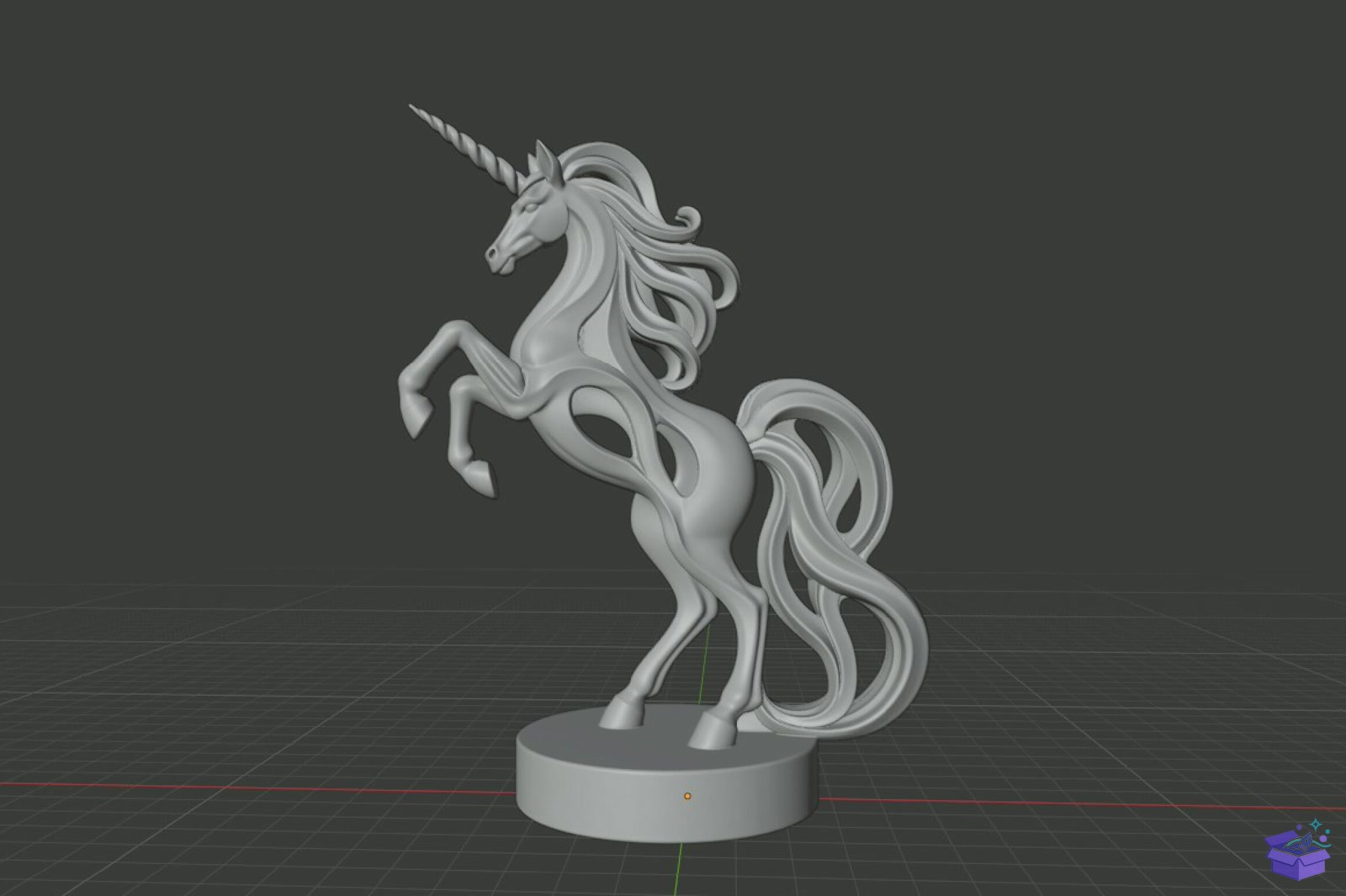 Unicorn Heykel Biblo STL 3D Baskı - 3D Baskı ve Model Dosyası (STL, OBJ, 3MF) - detaylı önizleme 5