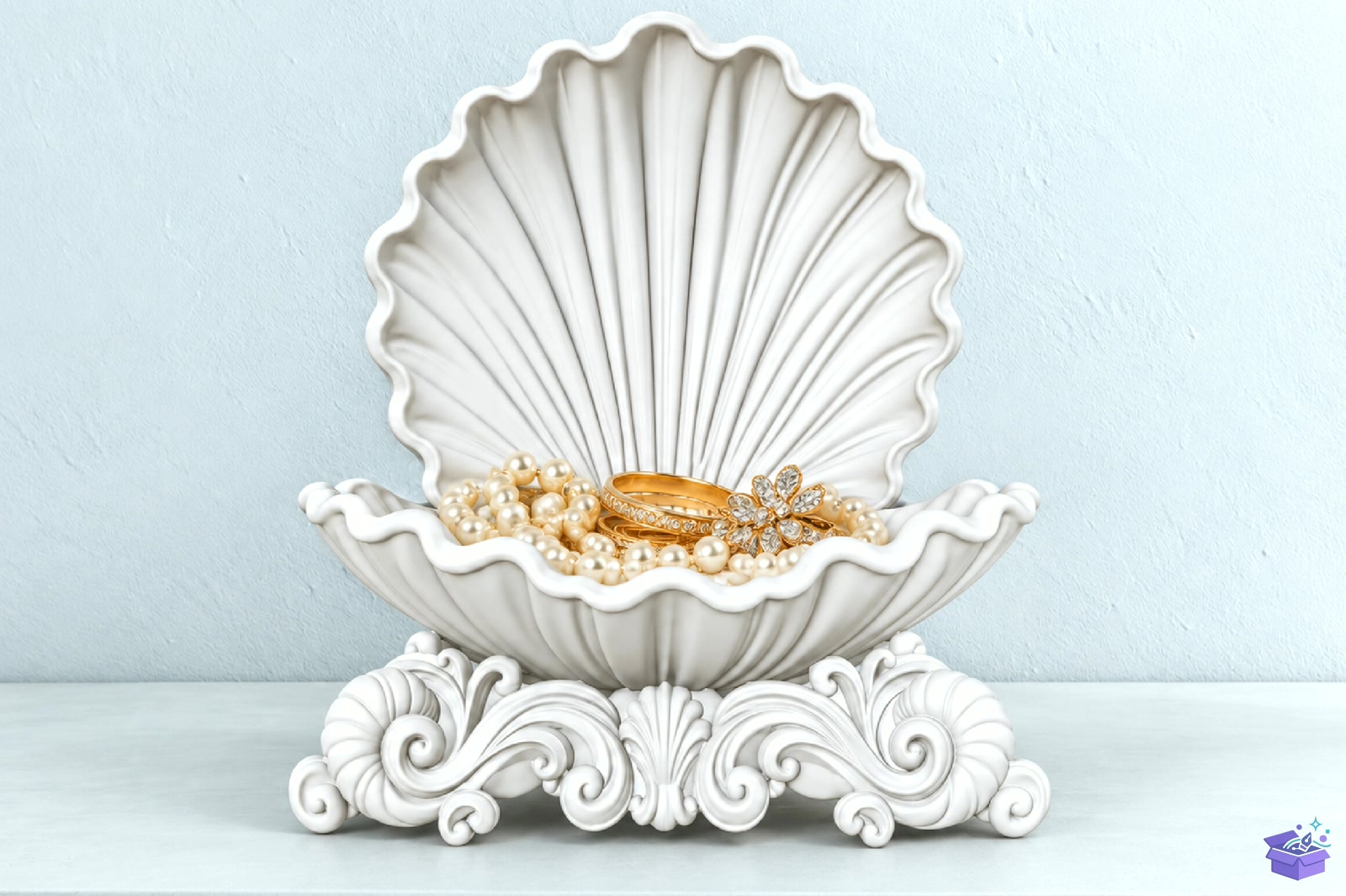 Seashell Takı Aksesuar Tutucu STL 3D Baskı - 3D Baskı ve Model Dosyası (STL, OBJ, 3MF) - detaylı önizleme 3