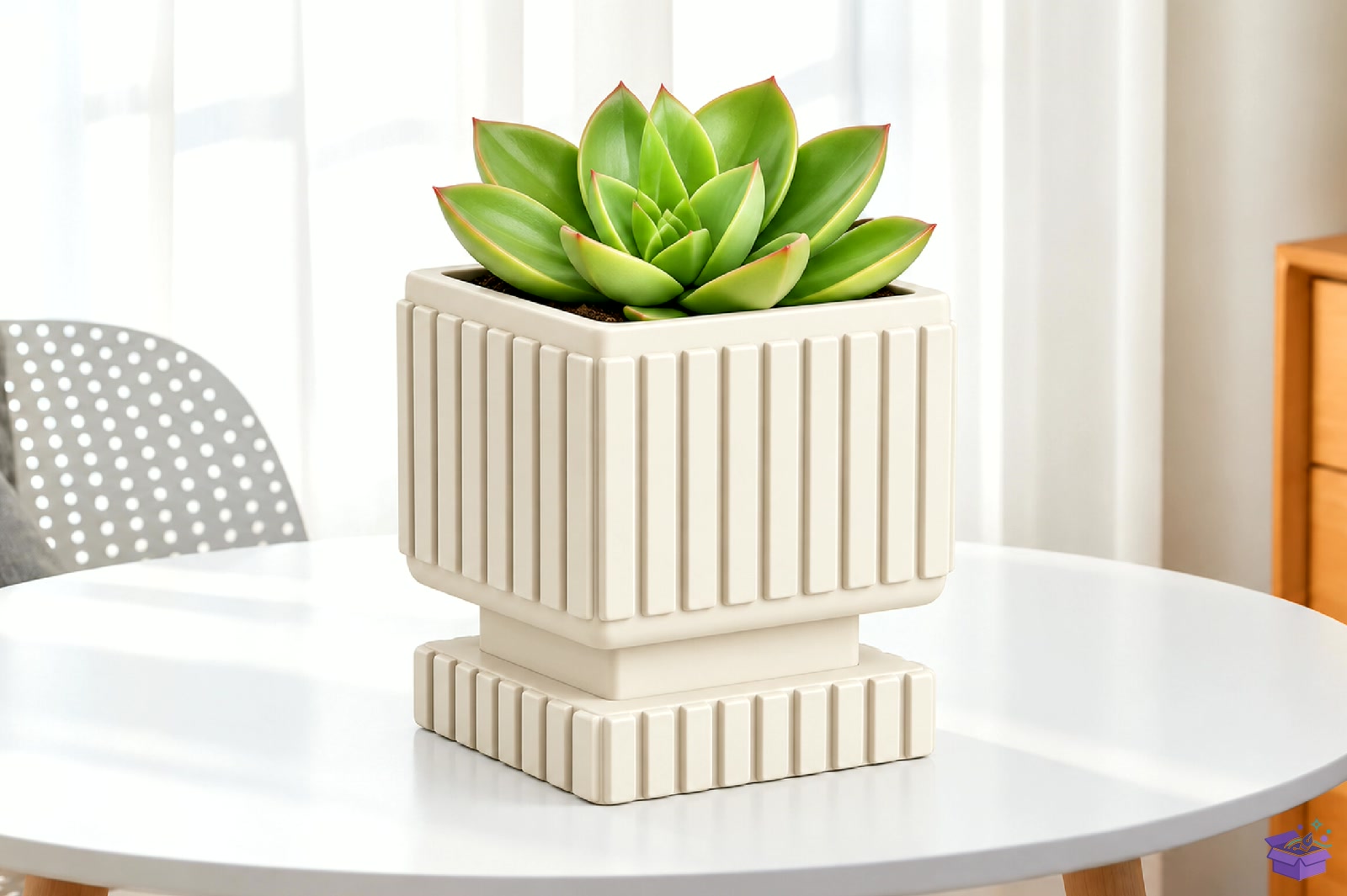 Ribbed Saksı Tasarımı Pot STL 3D Baskı - 3D Baskı ve Model Dosyası (STL, OBJ, 3MF) - detaylı önizleme 6