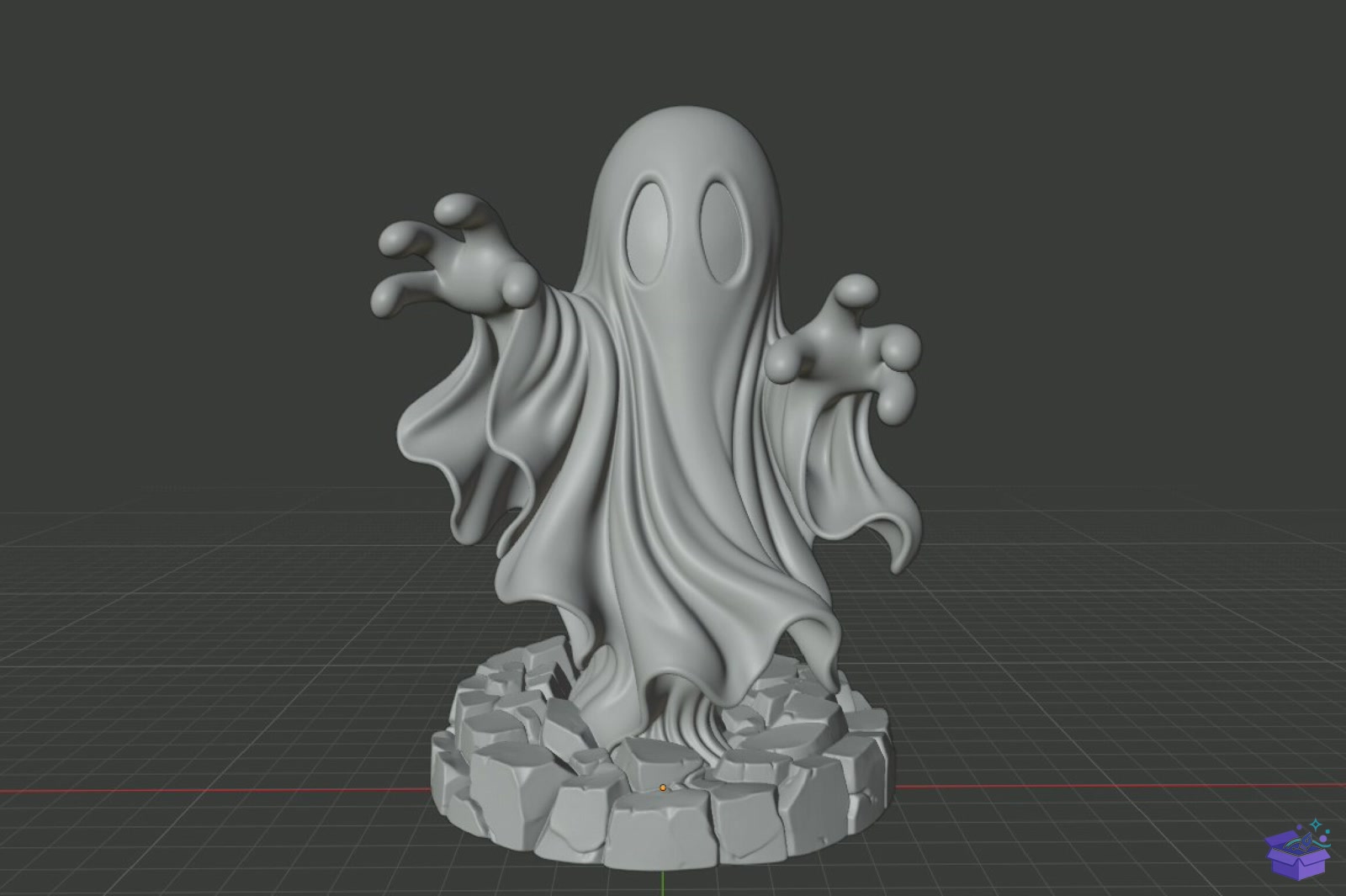 Ghost Figurine STL 3D Baskı - 3D Baskı ve Model Dosyası (STL, OBJ, 3MF) - detaylı önizleme 5