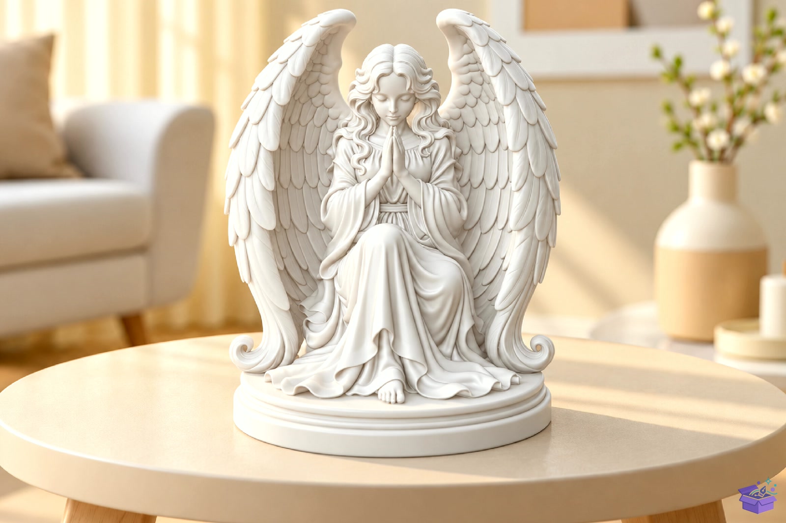 Praying Angel Heykel Biblo STL 3D Baskı - 3D Baskı ve Model Dosyası (STL, OBJ, 3MF) - detaylı önizleme 3