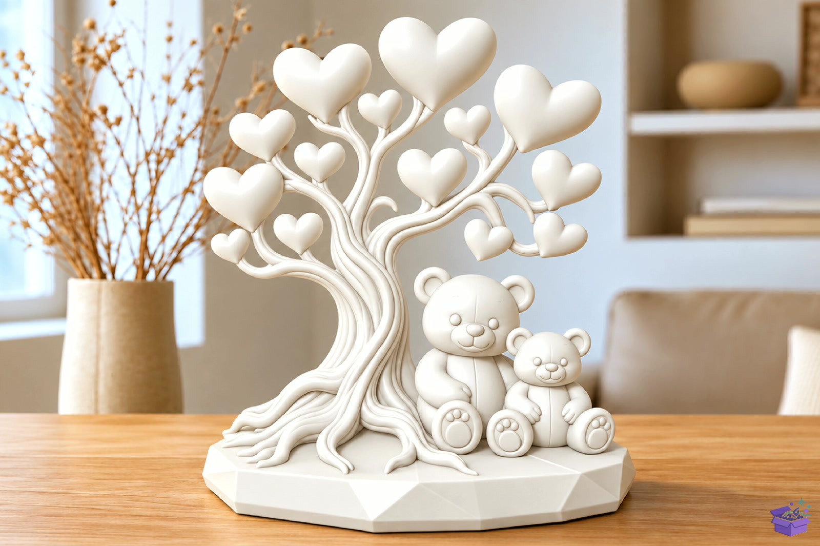 Love Ağaç Teddy Bear STL 3D Baskı - 3D Baskı ve Model Dosyası (STL, OBJ, 3MF)