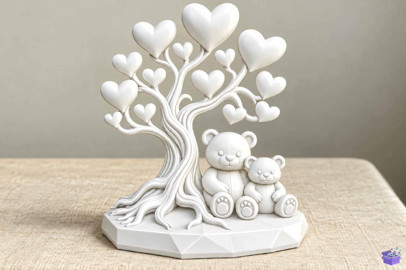 Love Ağaç Teddy Bear STL 3D Baskı - 3D Baskı ve Model Dosyası (STL, OBJ, 3MF) - detaylı önizleme 2