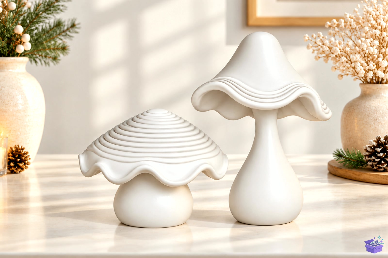 Mushroom Decor Vazo Tasarımı STL 3D Baskı - 3D Baskı ve Model Dosyası (STL, OBJ, 3MF) - detaylı önizleme 3
