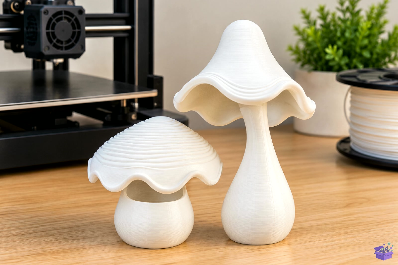 Mushroom Decor Vazo Tasarımı STL 3D Baskı - 3D Baskı ve Model Dosyası (STL, OBJ, 3MF) - detaylı önizleme 4