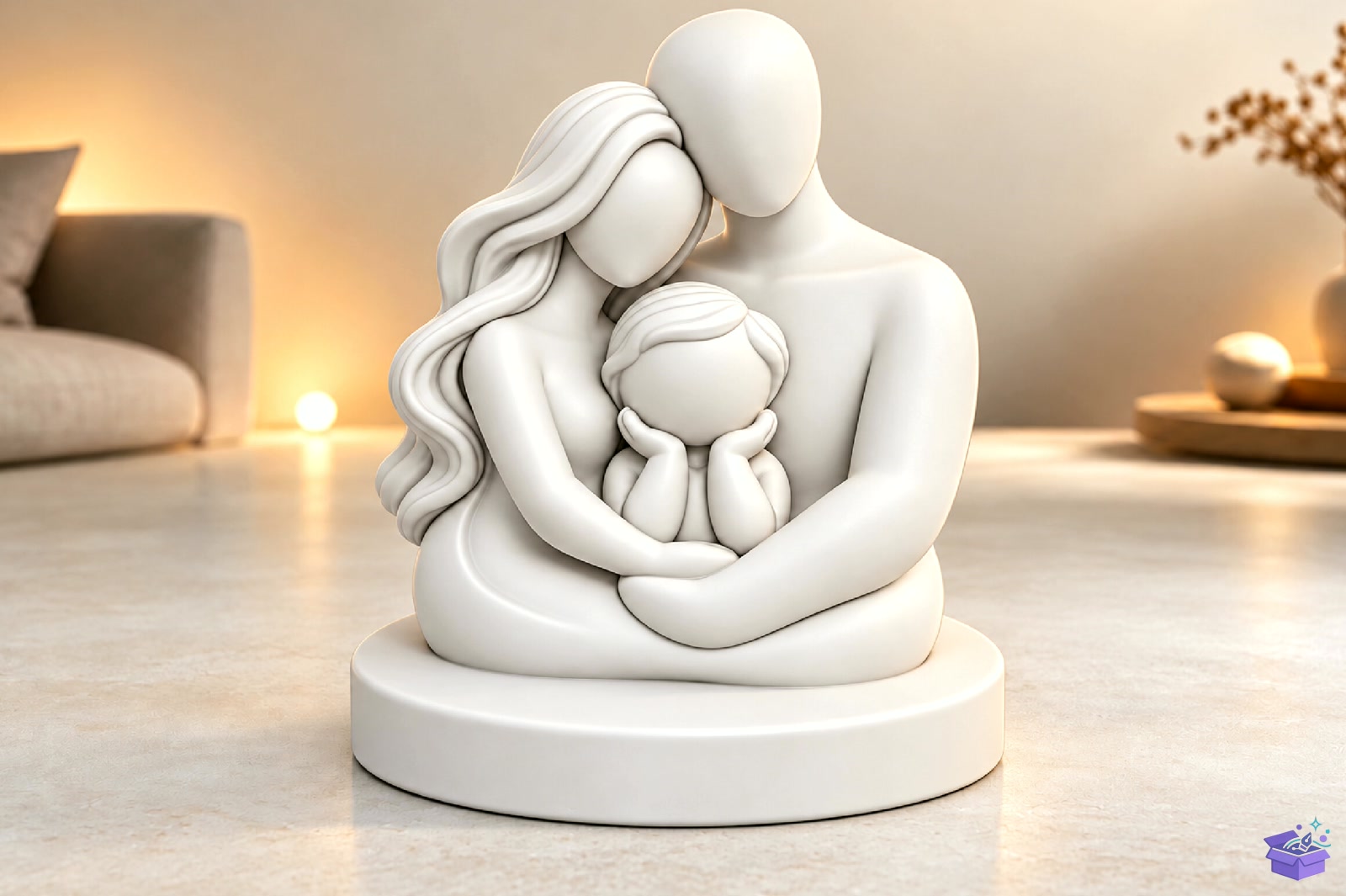 Family Love Sculpture 3D Baskı STL - 3D Baskı ve Model Dosyası (STL, OBJ, 3MF) - detaylı önizleme 2