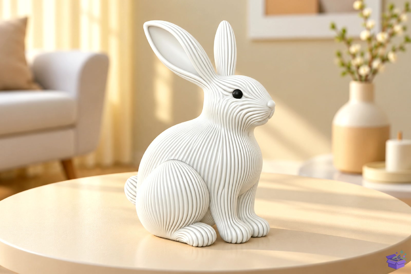 Ribbed Bunny Rabbit STL 3D Baskı - 3D Baskı ve Model Dosyası (STL, OBJ, 3MF) - detaylı önizleme 6