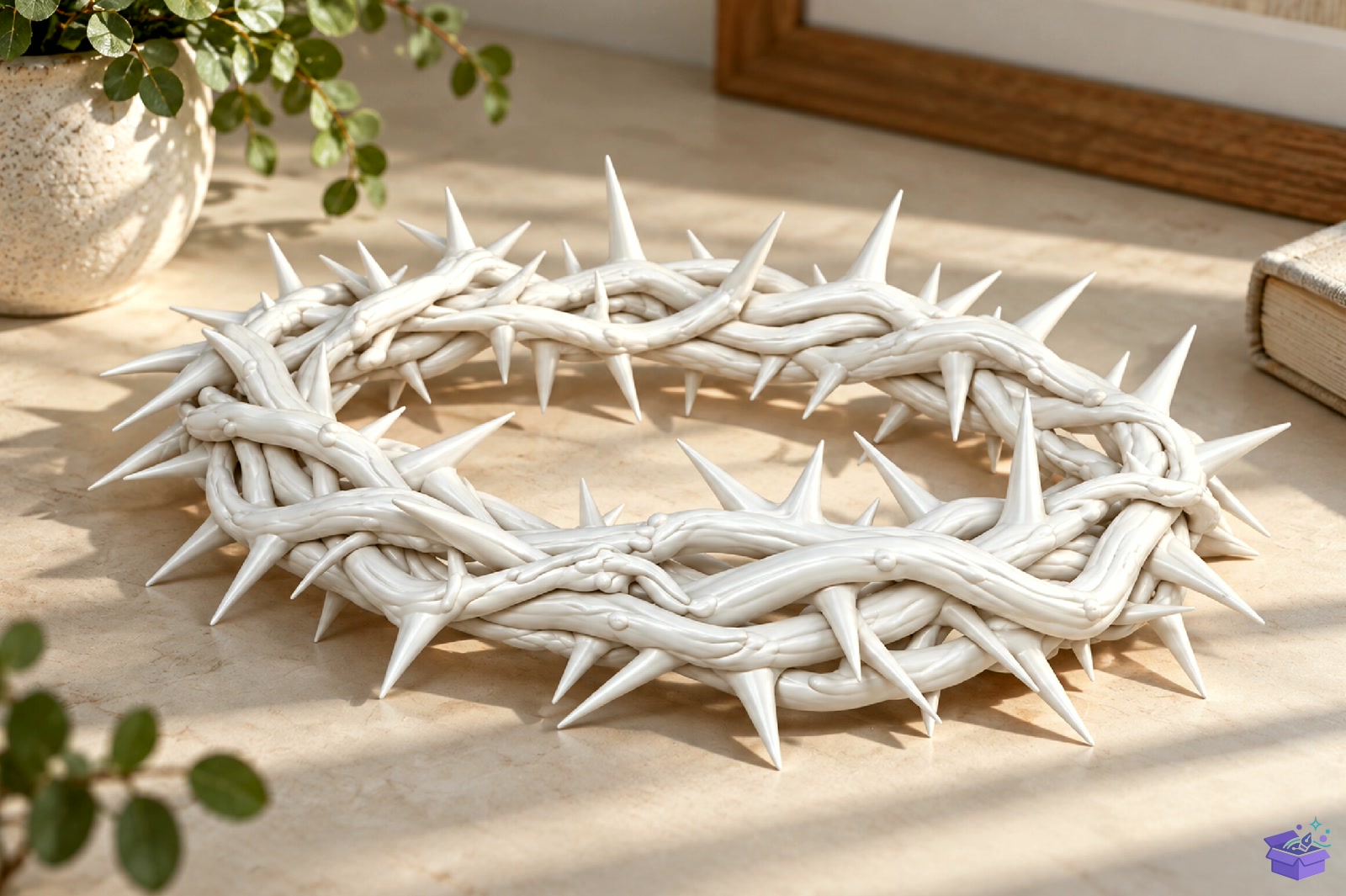 Crown Of Thorns Wreath STL 3D Baskı - 3D Baskı ve Model Dosyası (STL, OBJ, 3MF) - detaylı önizleme 2