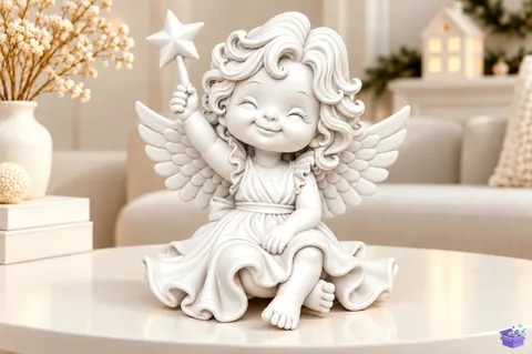 Cute Angel Girl 3D Baskı STL File - 3D Baskı ve Model Dosyası (STL, OBJ, 3MF) - 3D Baskı  İndir (STL, OBJ, 3MF)