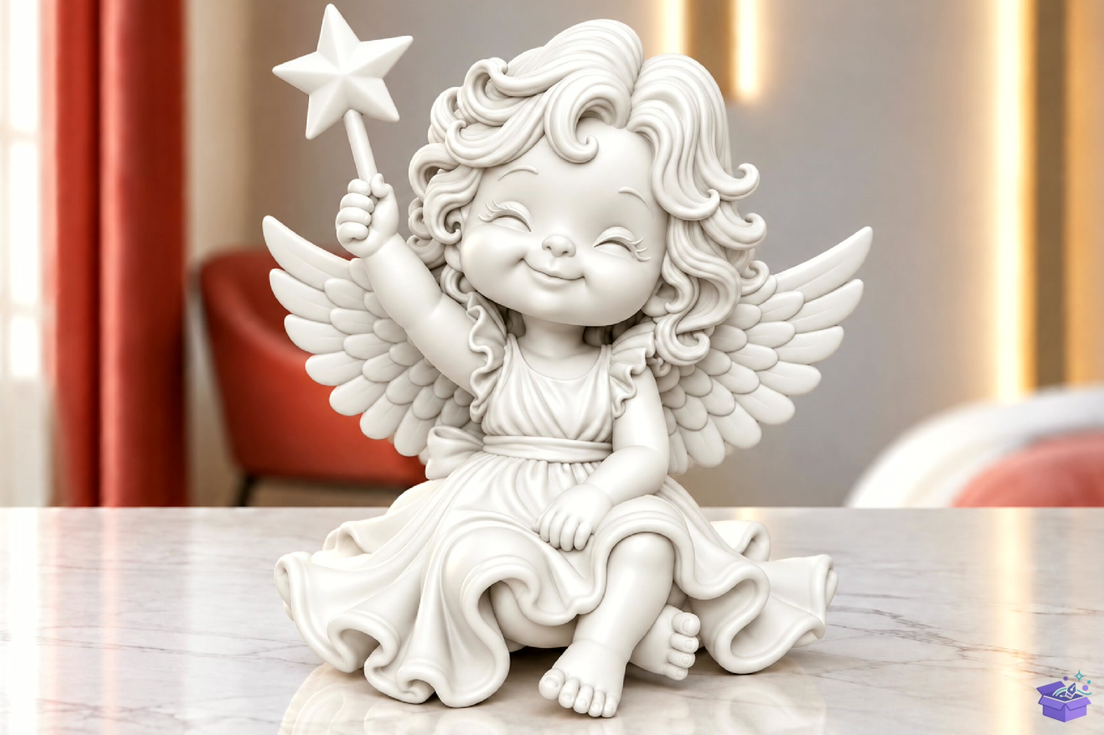 Cute Angel Girl 3D Baskı STL File - 3D Baskı ve Model Dosyası (STL, OBJ, 3MF) - detaylı önizleme 3