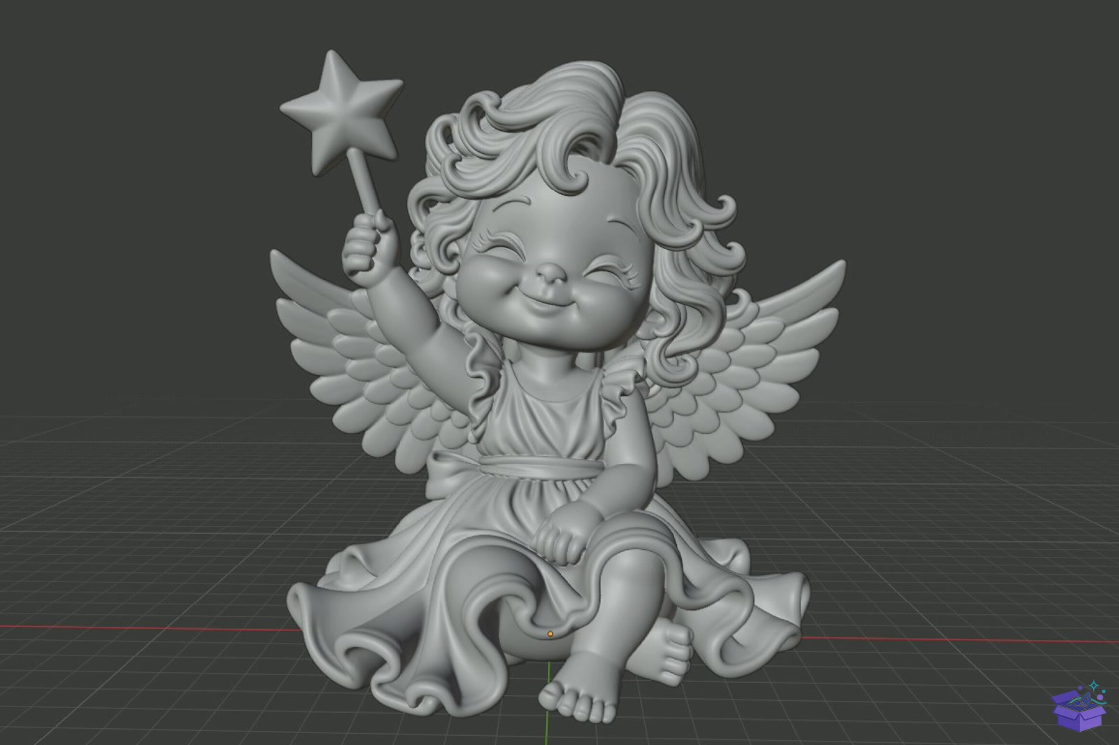 Cute Angel Girl 3D Baskı STL File - 3D Baskı ve Model Dosyası (STL, OBJ, 3MF) - detaylı önizleme 5