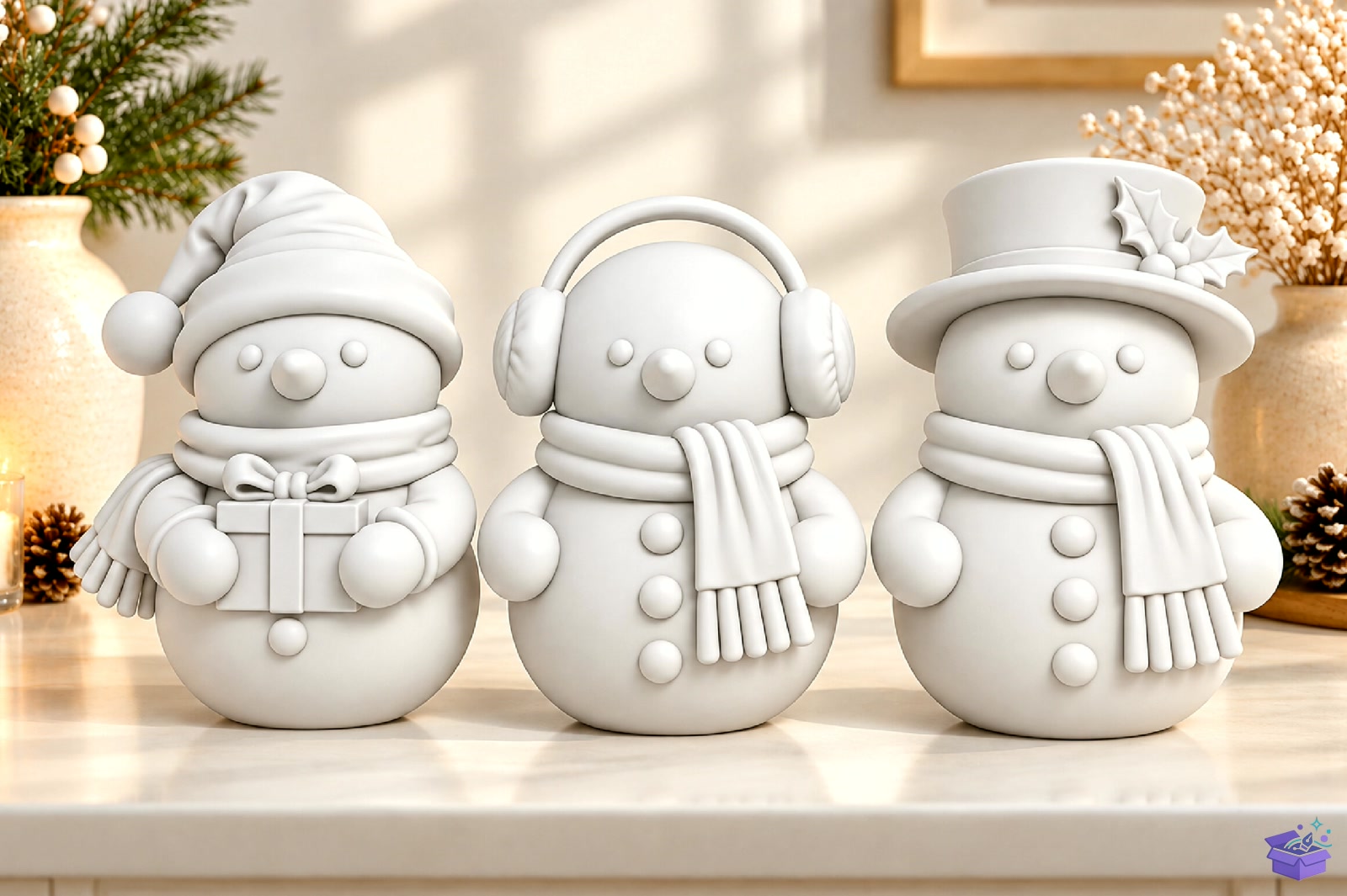 Yılbaşı Snowman 3D Baskı STL File - 3D Baskı ve Model Dosyası (STL, OBJ, 3MF) - detaylı önizleme 2