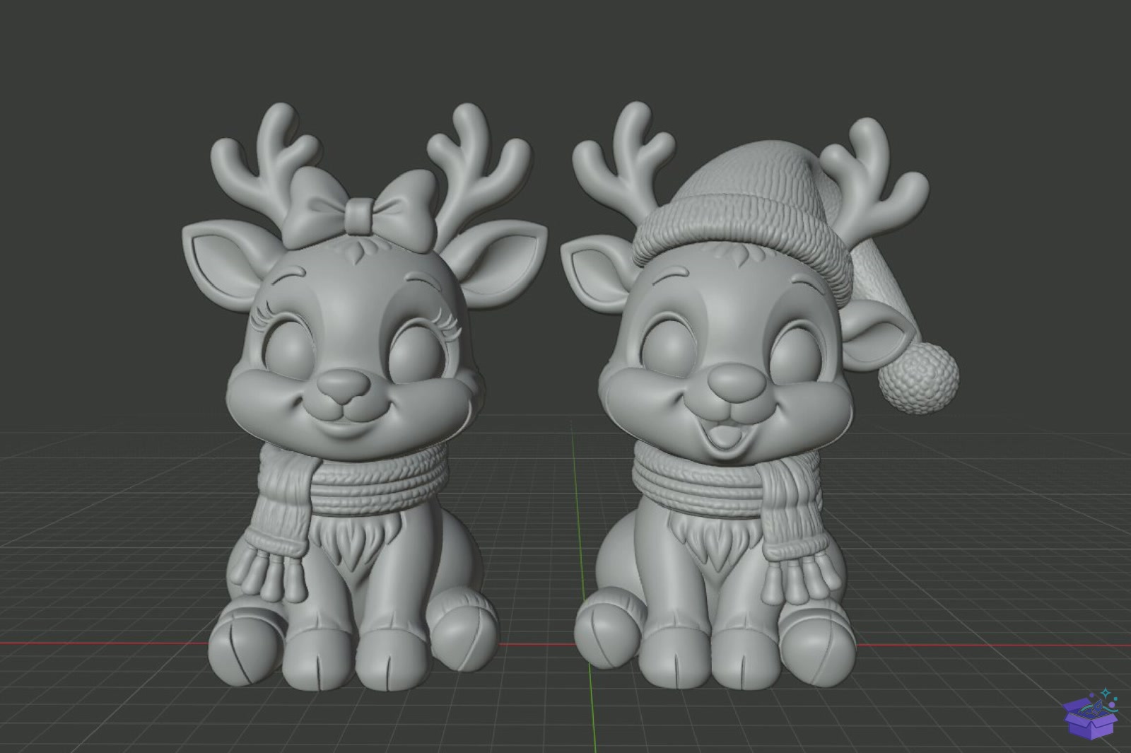 Yılbaşı Ren Geyiği 3D Baskı STL File - 3D Baskı ve Model Dosyası (STL, OBJ, 3MF) - detaylı önizleme 5