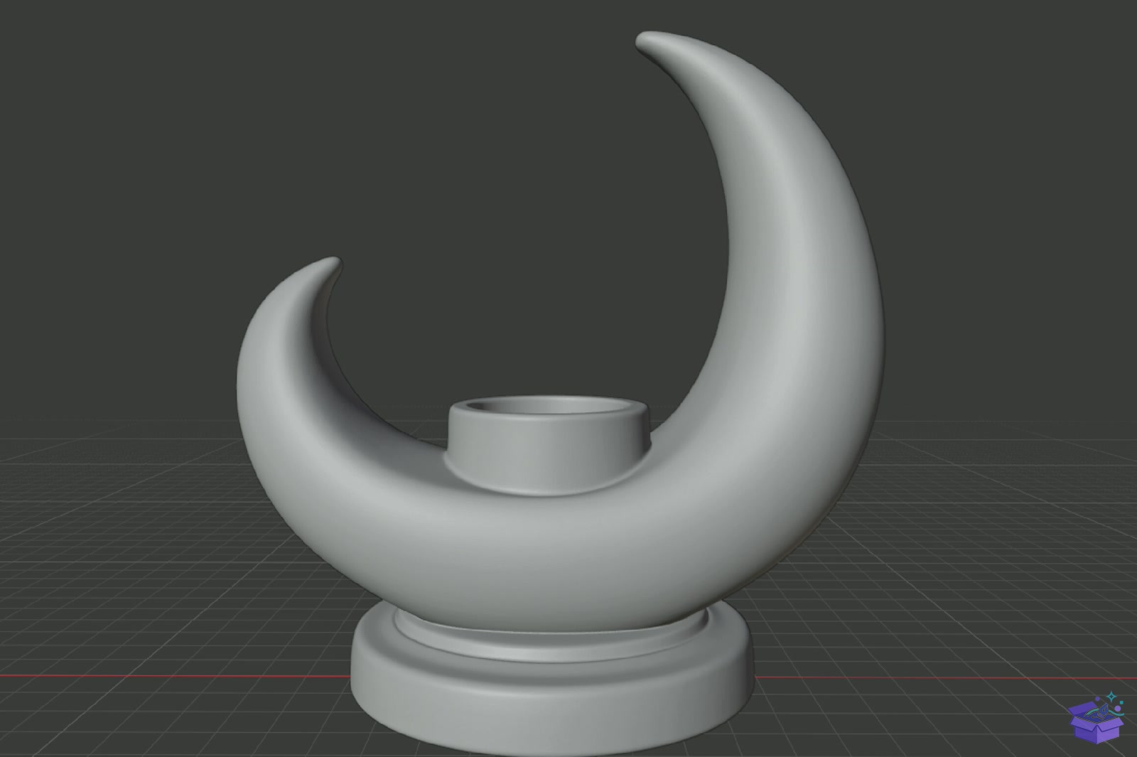 Crescent Moon Mumluk STL 3D Baskı - 3D Baskı ve Model Dosyası (STL, OBJ, 3MF) - detaylı önizleme 5