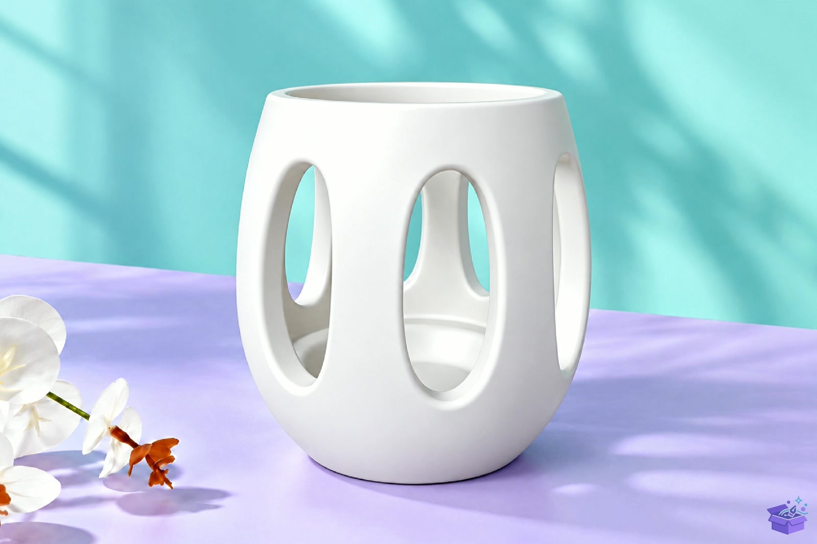 Modern Oval Fener Saksı Tasarımı STL 3D Baskı - 3D Baskı ve Model Dosyası (STL, OBJ, 3MF)