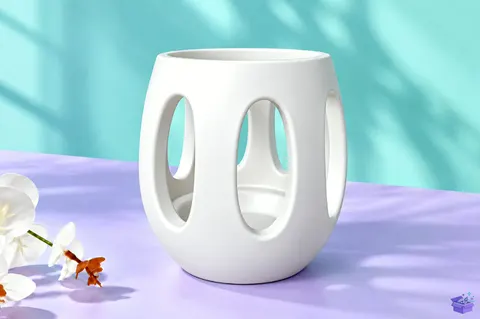 Modern Oval Fener Saksı Tasarımı STL 3D Baskı - 3D Baskı ve Model Dosyası (STL, OBJ, 3MF) - 3D Baskı İndir (STL, OBJ, 3MF)